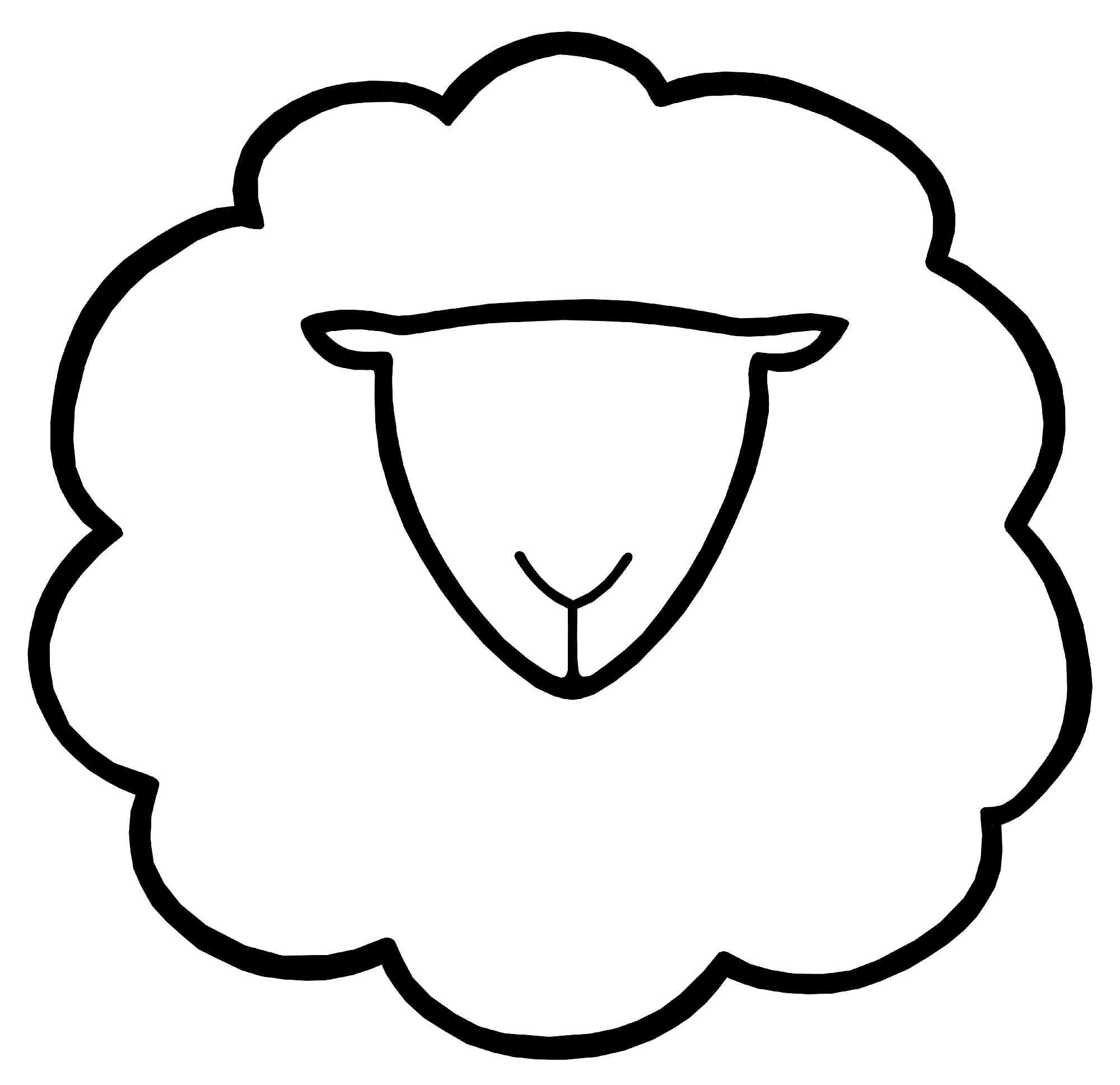 image of a white sheep with a white head